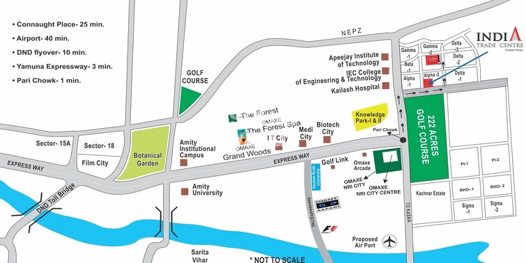 Omaxe India Trade Center Location Image
