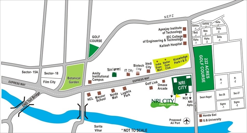 Omaxe NRI City Plots Location Image