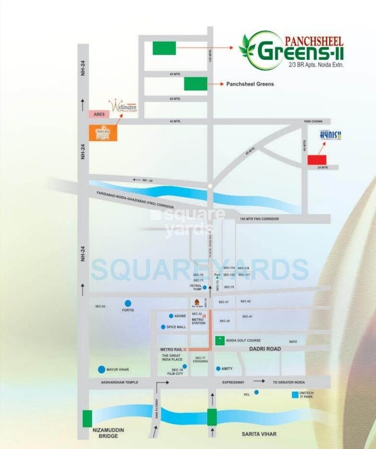 Panchsheel Greens II Location Image