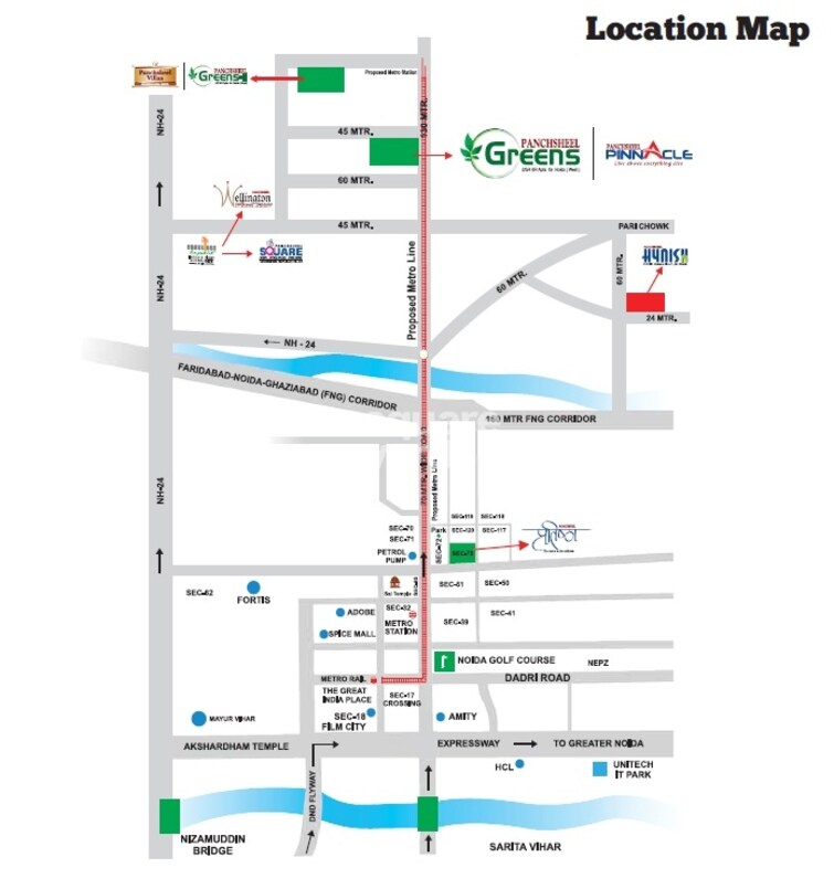 Panchsheel Greens Location Image