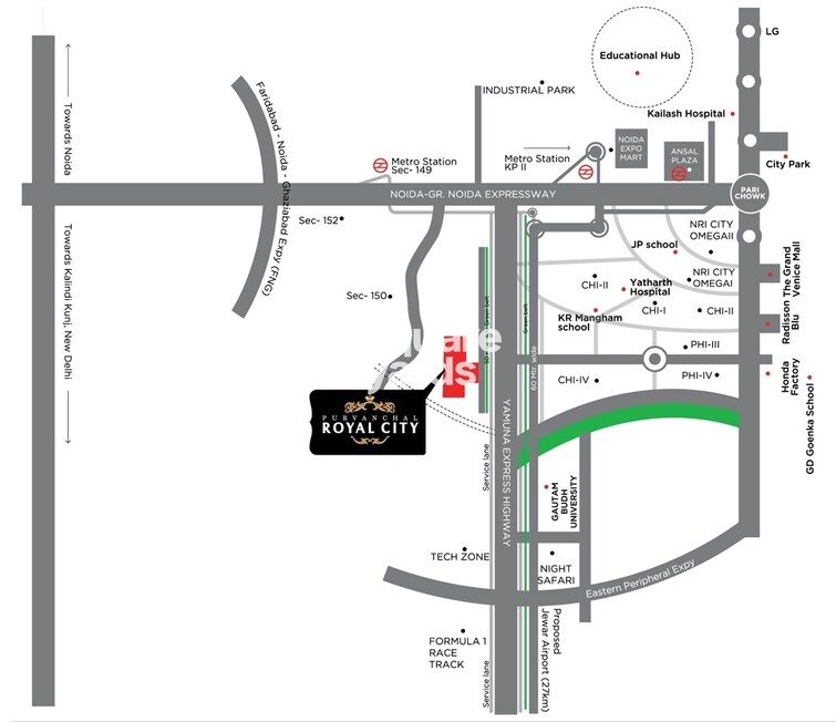 Purvanchal Royal Square Location Image