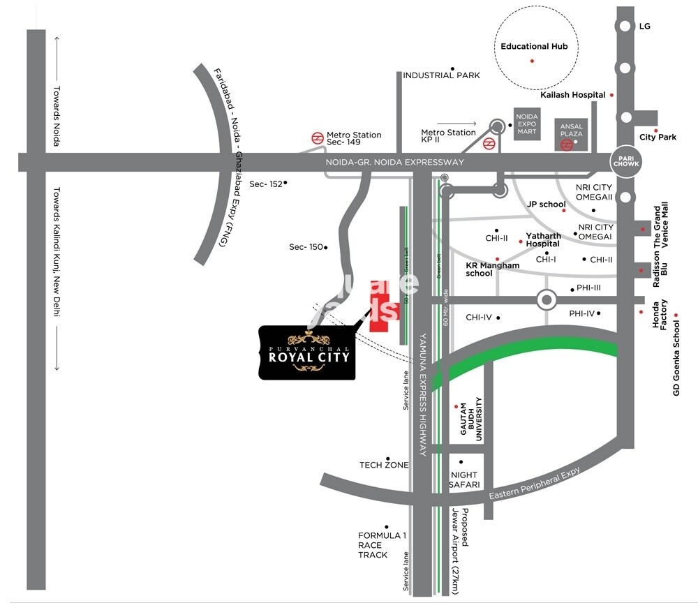 Purvanchal Royal Square Location Image