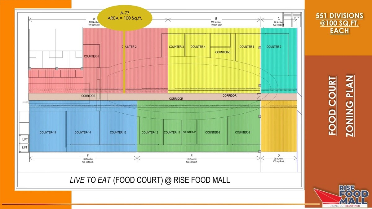 Rise Food Mall Floor Plans