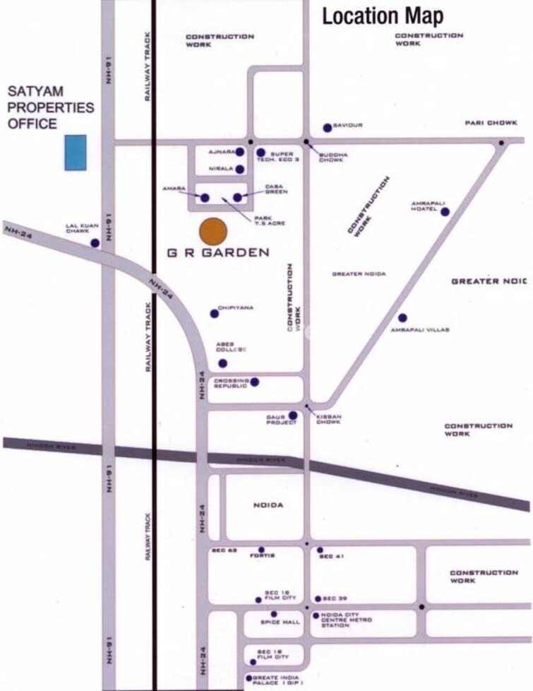 Satyam G R Garden Location Image