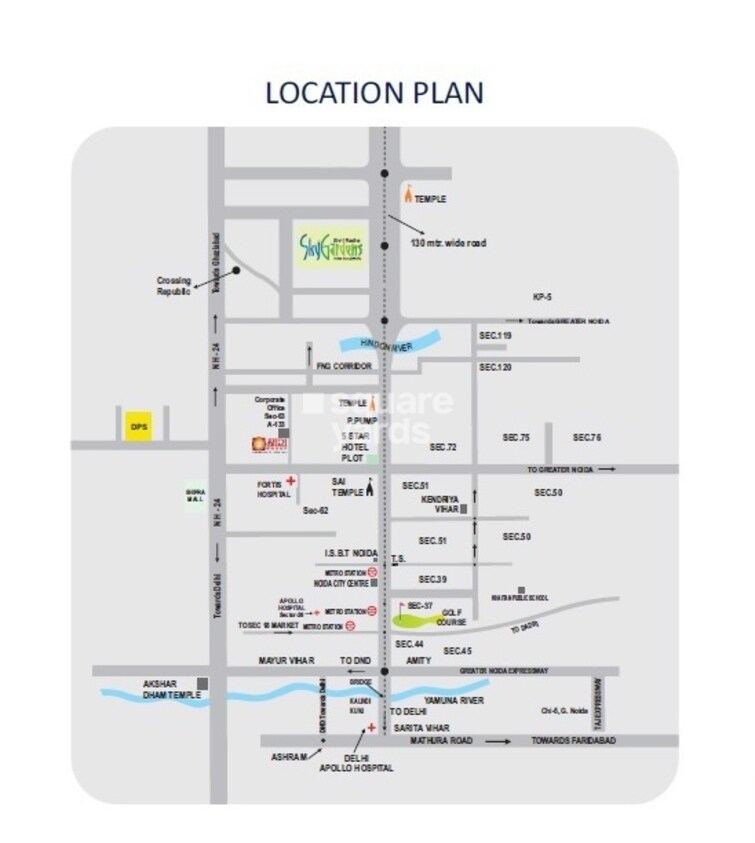 Shri Radha Sky Gardens Location Image