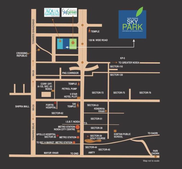 Shri Radha Sky Park Location Image