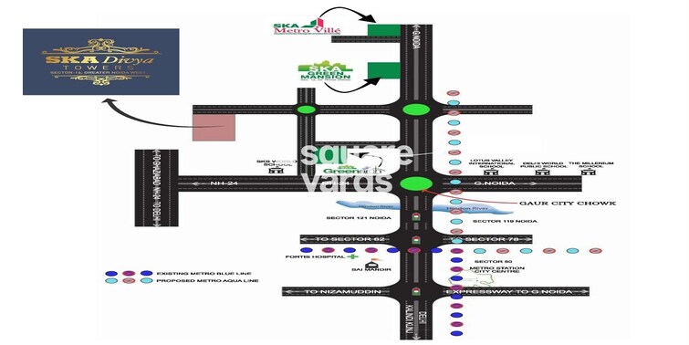 SKA Divya Towers Location Image