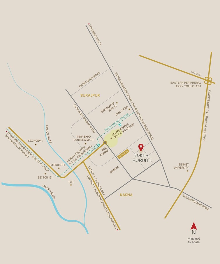 Sobha Aurum Location Image