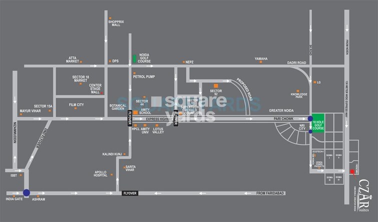 Supertech Czar Suites Location Image