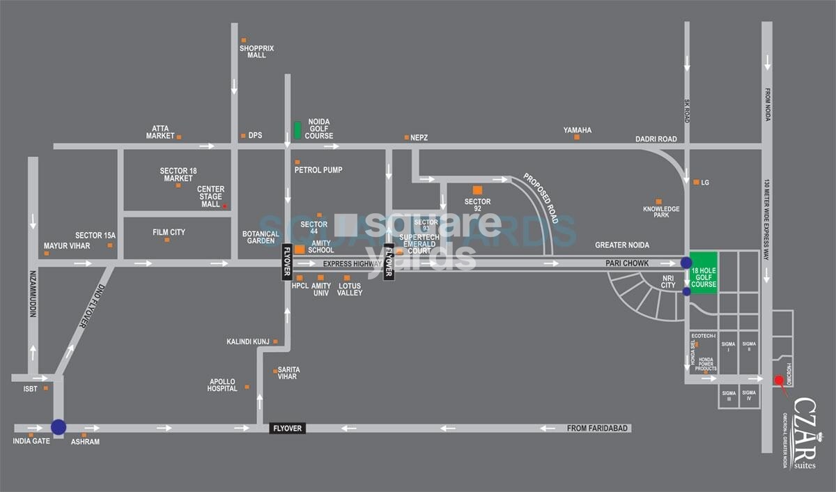 Supertech Czar Suites Location Image