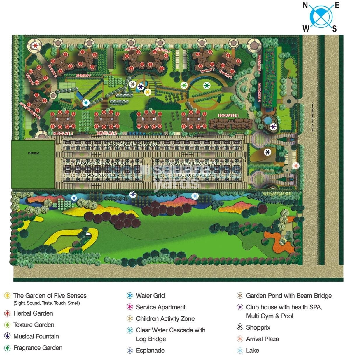 Supertech Czar Villa Master Plan Image