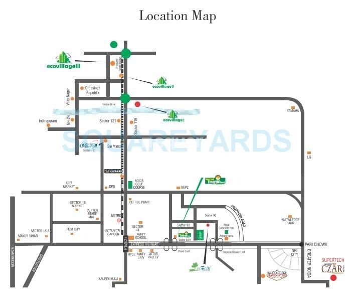 Supertech Ecolofts Location Image