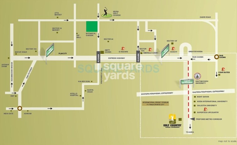 Supertech Golf Country Plots Location Image