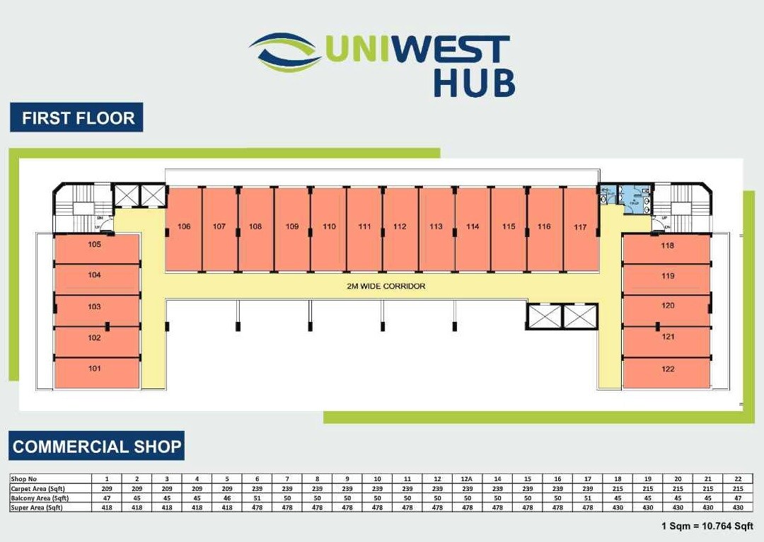 Uniwest Hub Floor Plans 2