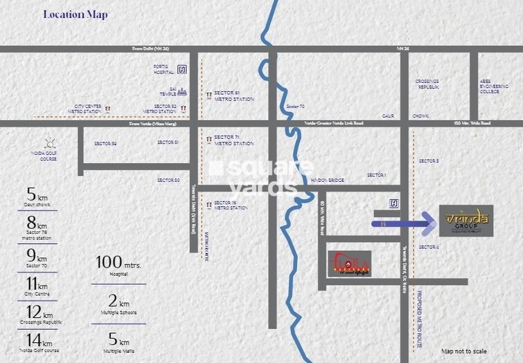 Vrinda Heritage Skyward Location Image