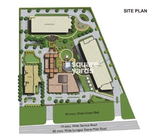 Wegmans-Business-Park_a map of a city with a train on it