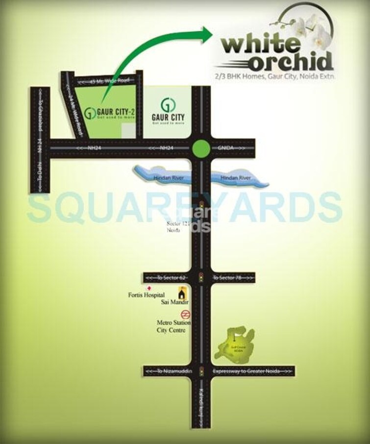 Town Park White Orchid Location Image