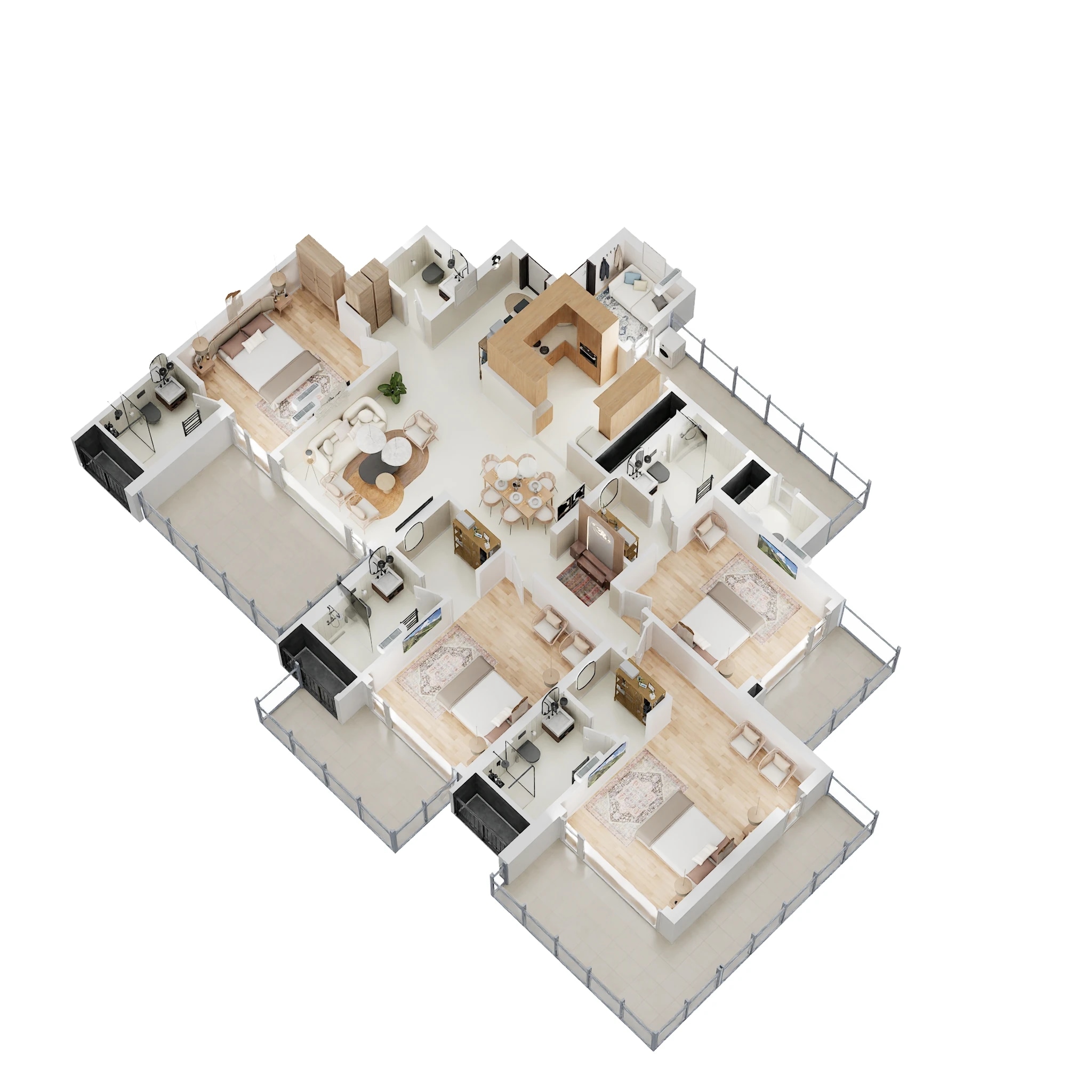 Floor plan of 4 BHK Apartment - 3200 sq. ft. in Ace Hanei, Greater Noida
