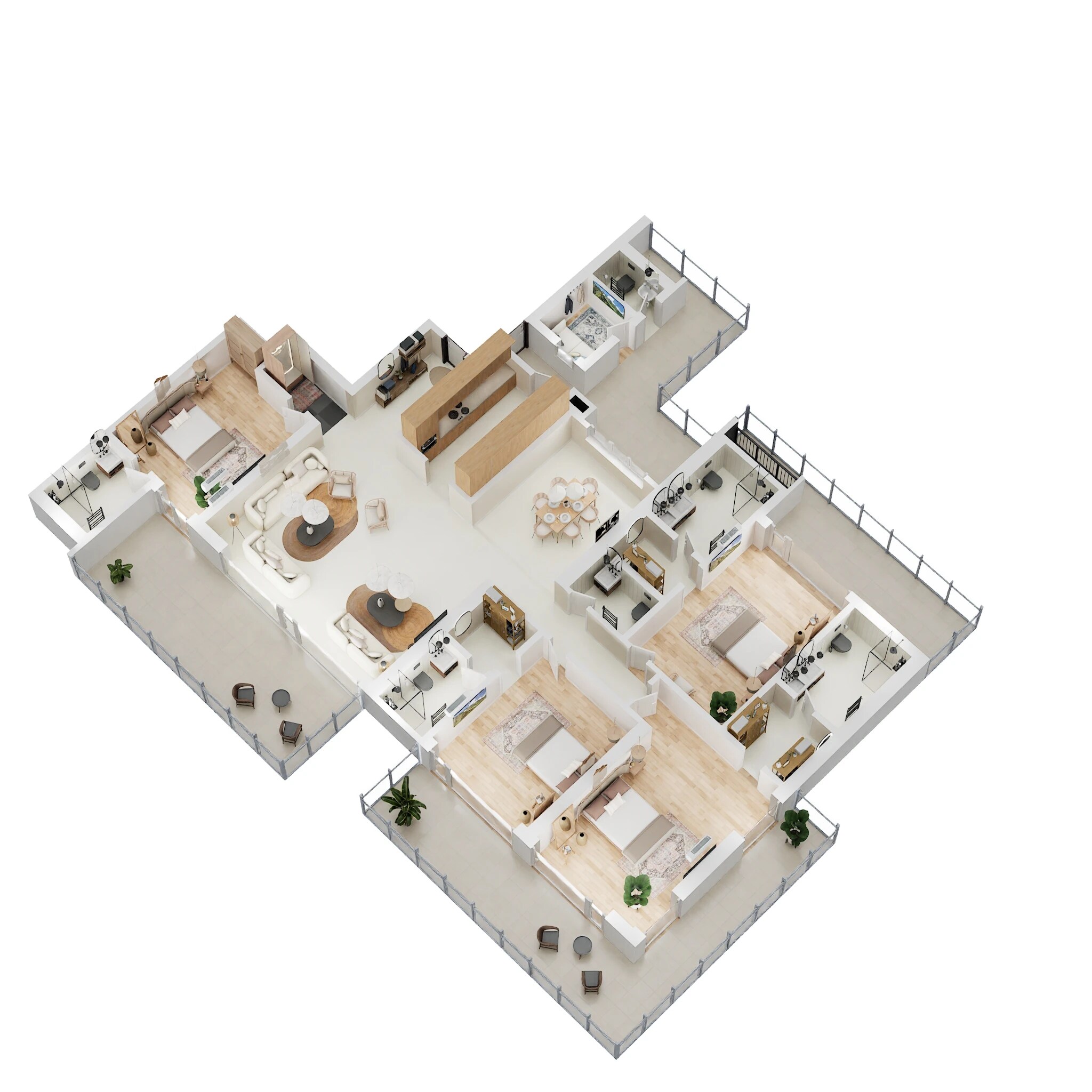 Floor plan of 4 BHK Apartment - 4190 sq. ft. in Ace Hanei, Greater Noida