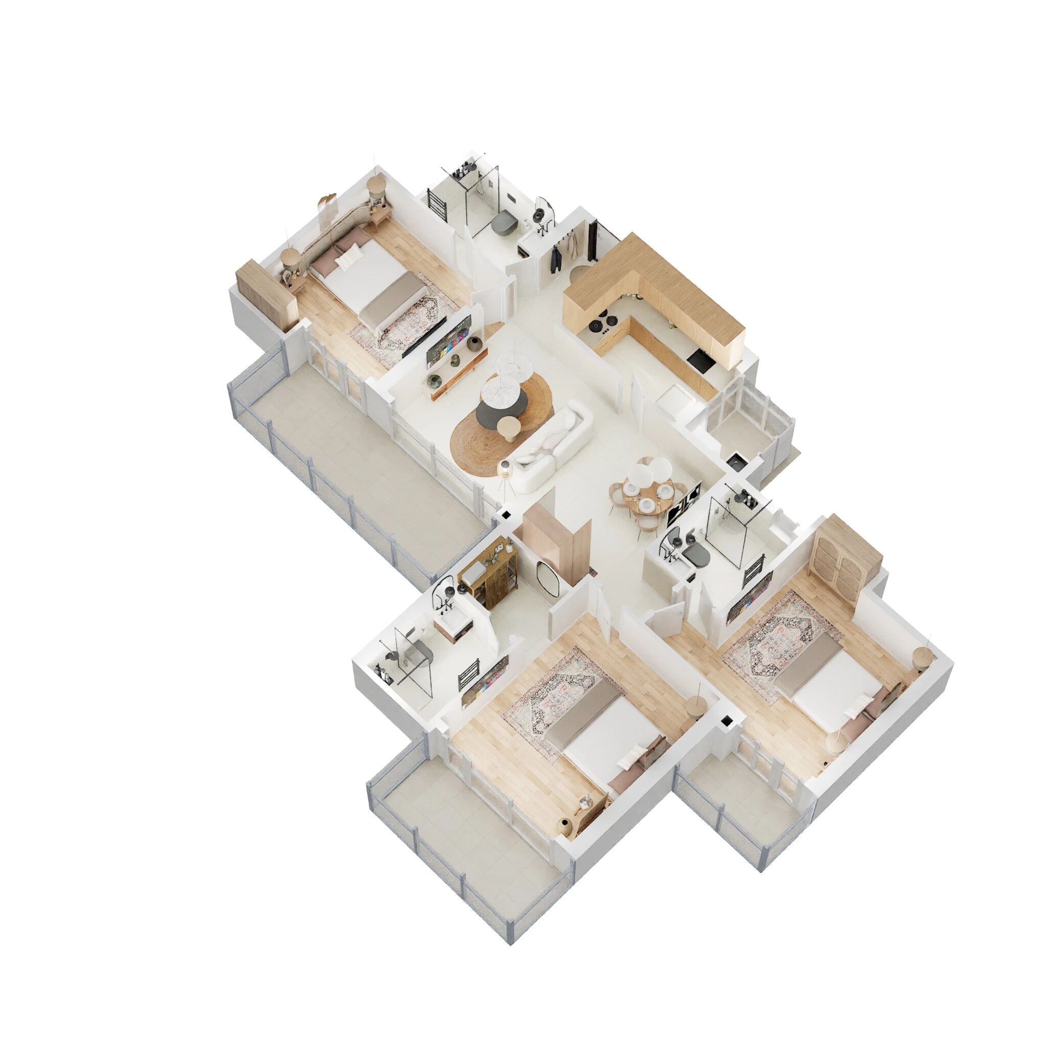 Floor plan of 3 BHK 1770 Sq. Ft. Apartment in ACE Terra, Greater Noida