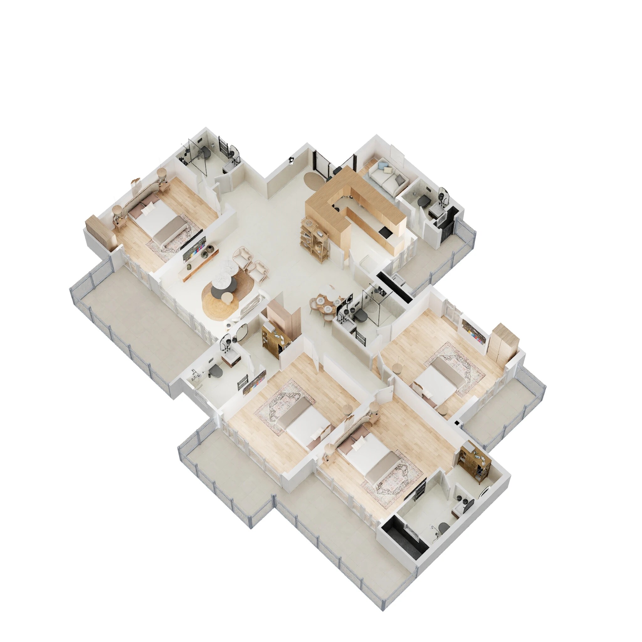 Floor plan of 4 BHK 3025 Sq. Ft. Apartment in ACE Terra, Greater Noida