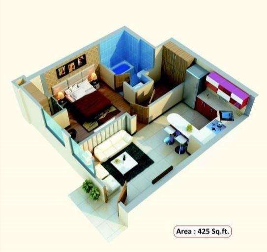 adhar the business capital albatross studios apartment 1 bhk 425sqft 20215115175134