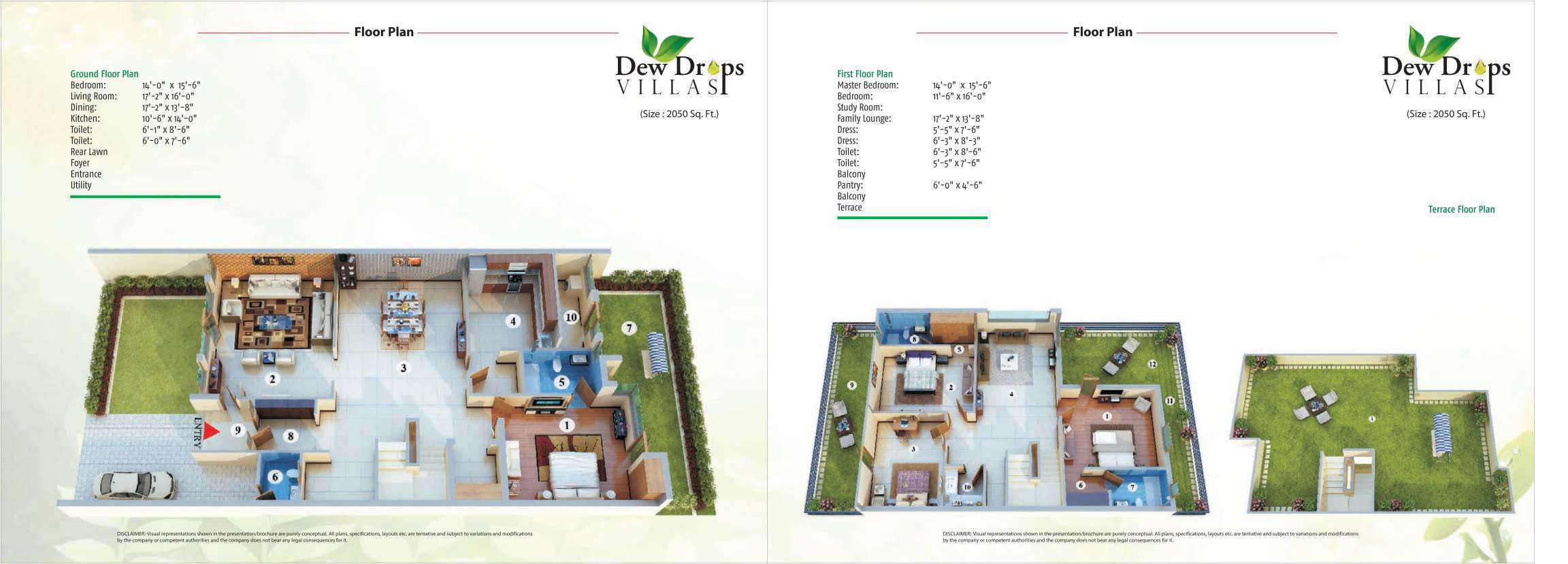 4 BHK 2050 Sq. Ft. Villa in Aadhar The Business Capital Dew Drop Villa