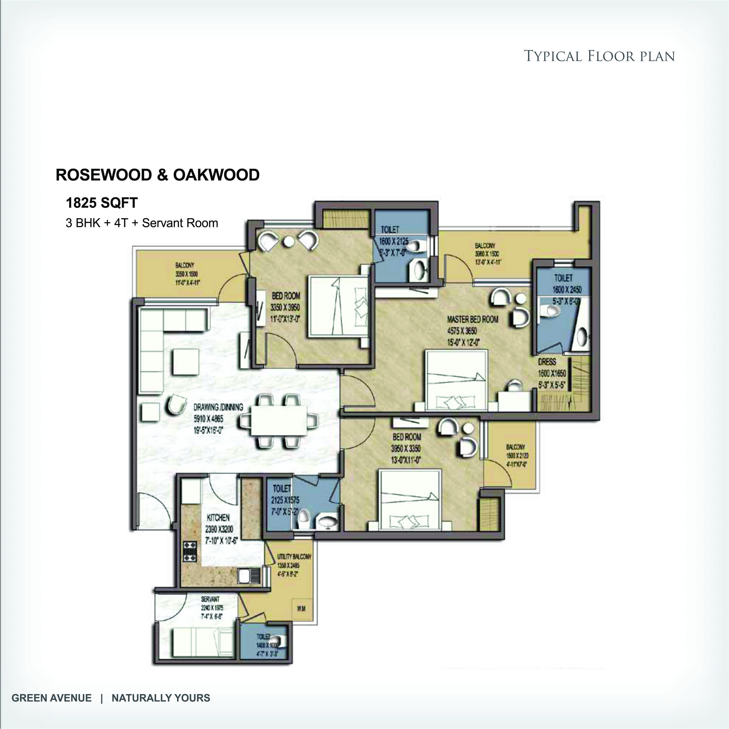 airwil green avenue apartment 3bhk sq 1825sqft 1