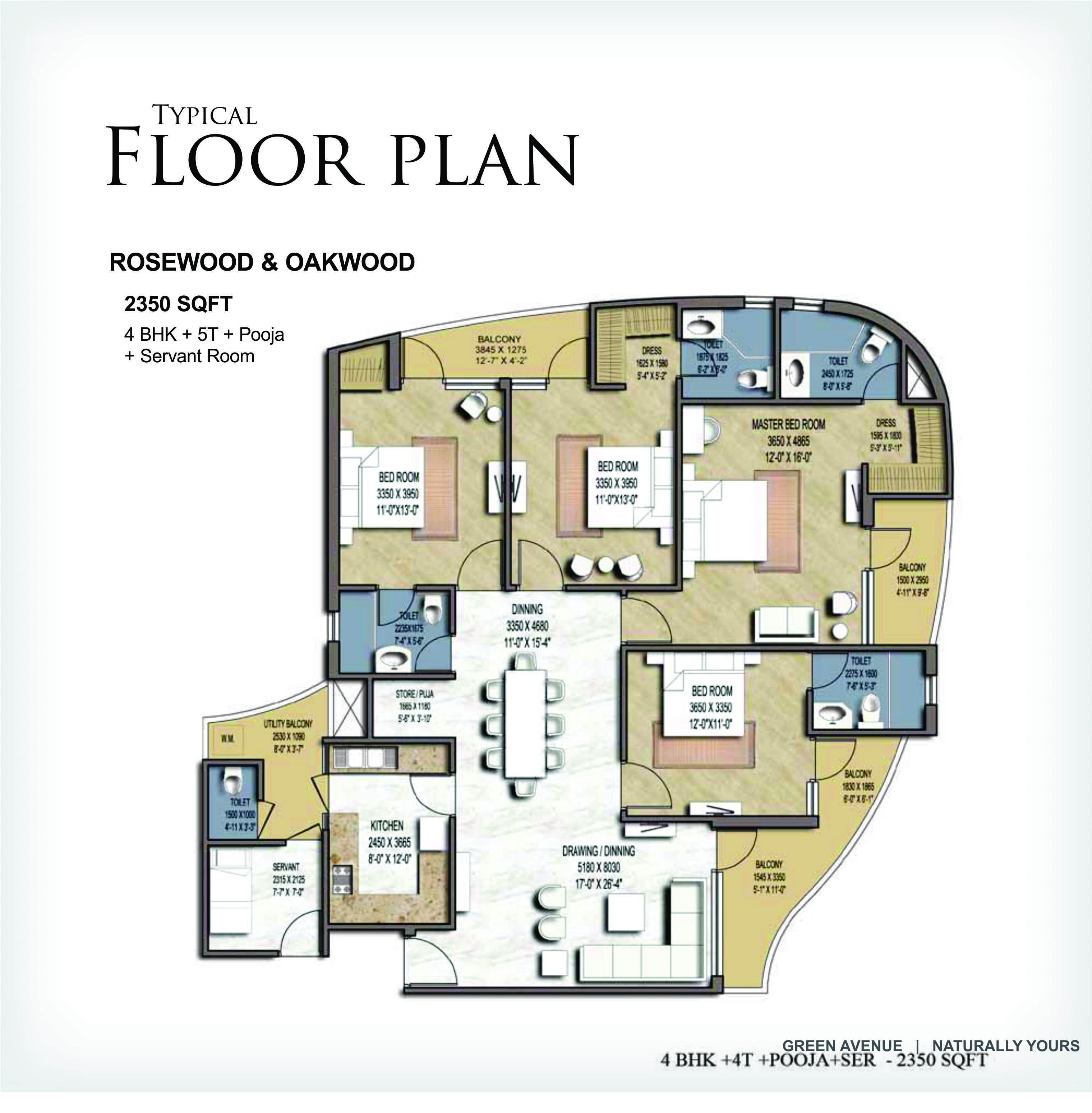 airwil green avenue apartment 4bhk sq 2350sqft 1