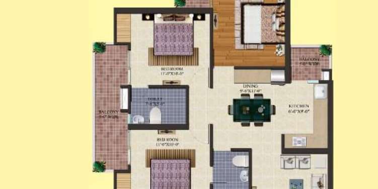ajnara homes apartment 3bhk 1395sqft 141