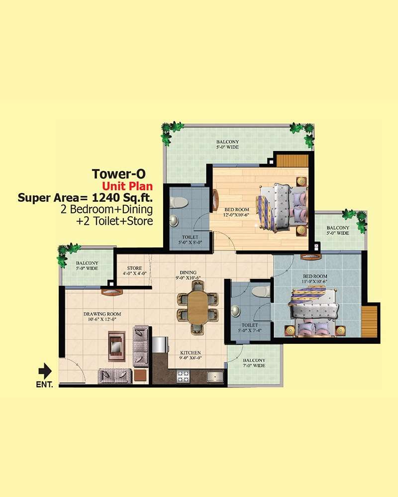 ajnara homes phase 2 apartment 2bhk 1240sqft 20202023162044