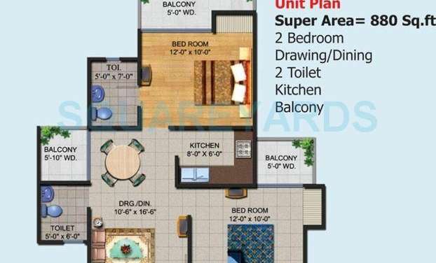 ajnara homes phase 2 apartment 2bhk 880sqft 20202123162106