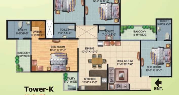 ajnara homes phase 2 apartment 4bhk 1960sqft 20202023162006