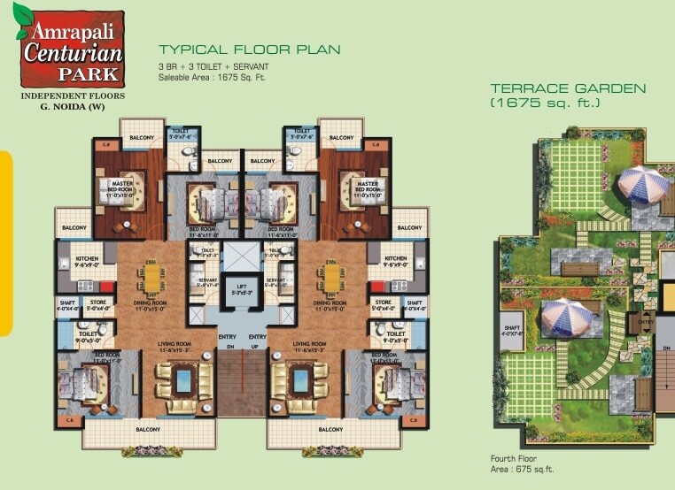 3 BHK 1675 Sq. Ft. Apartment
