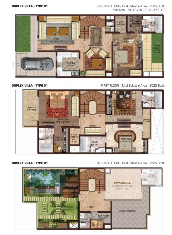 4 BHK 2525 Sq. Ft. Villa