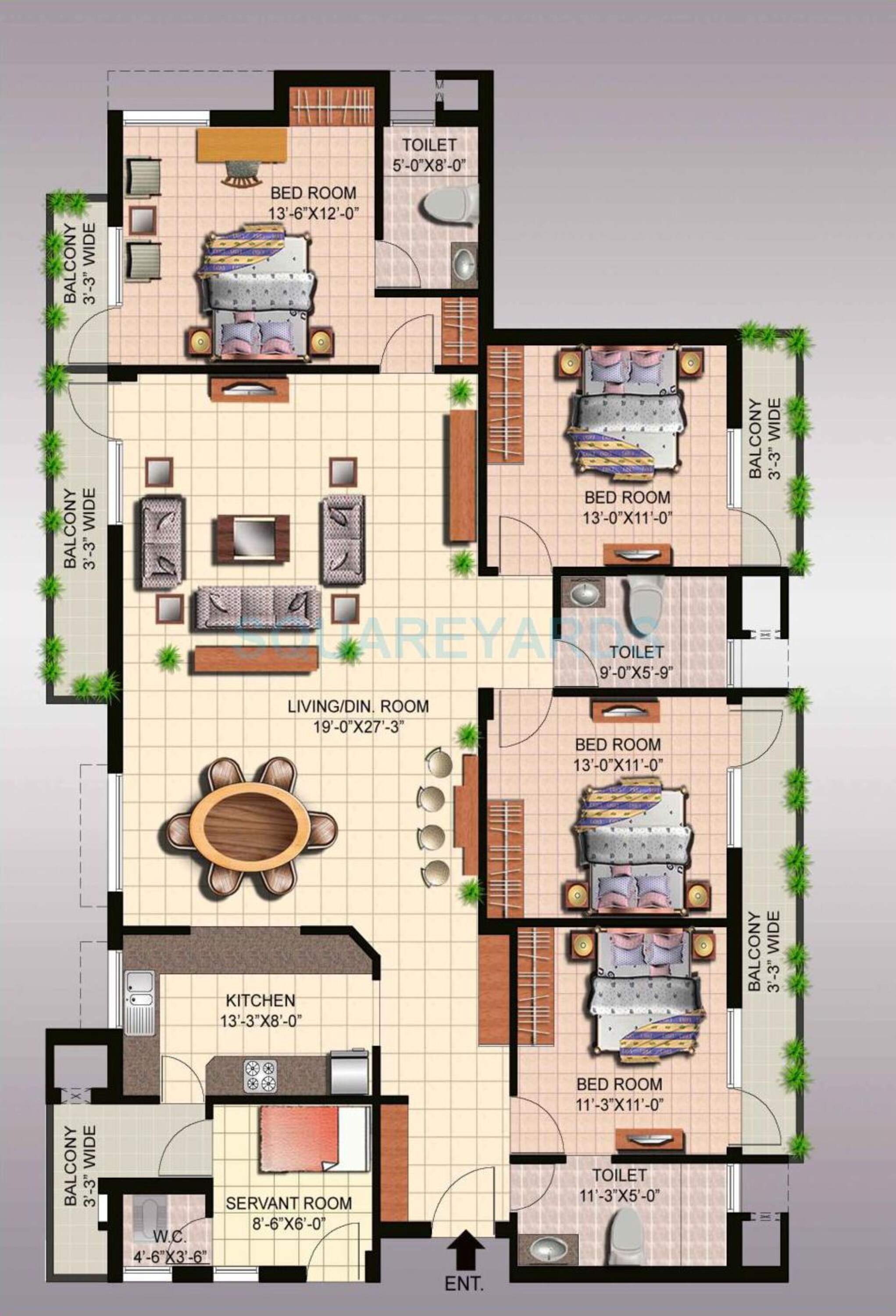 ansal api sushant megapolis fairway apartments i apartment 4bhk sq 2760sqft 1