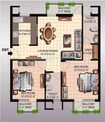 Ansal API Sushant Megapolis Lake View Towers 2 BHK Layout