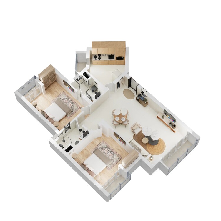 ansal api sushant megapolis paradise crystal apartment 2bhk 1315sqft 1