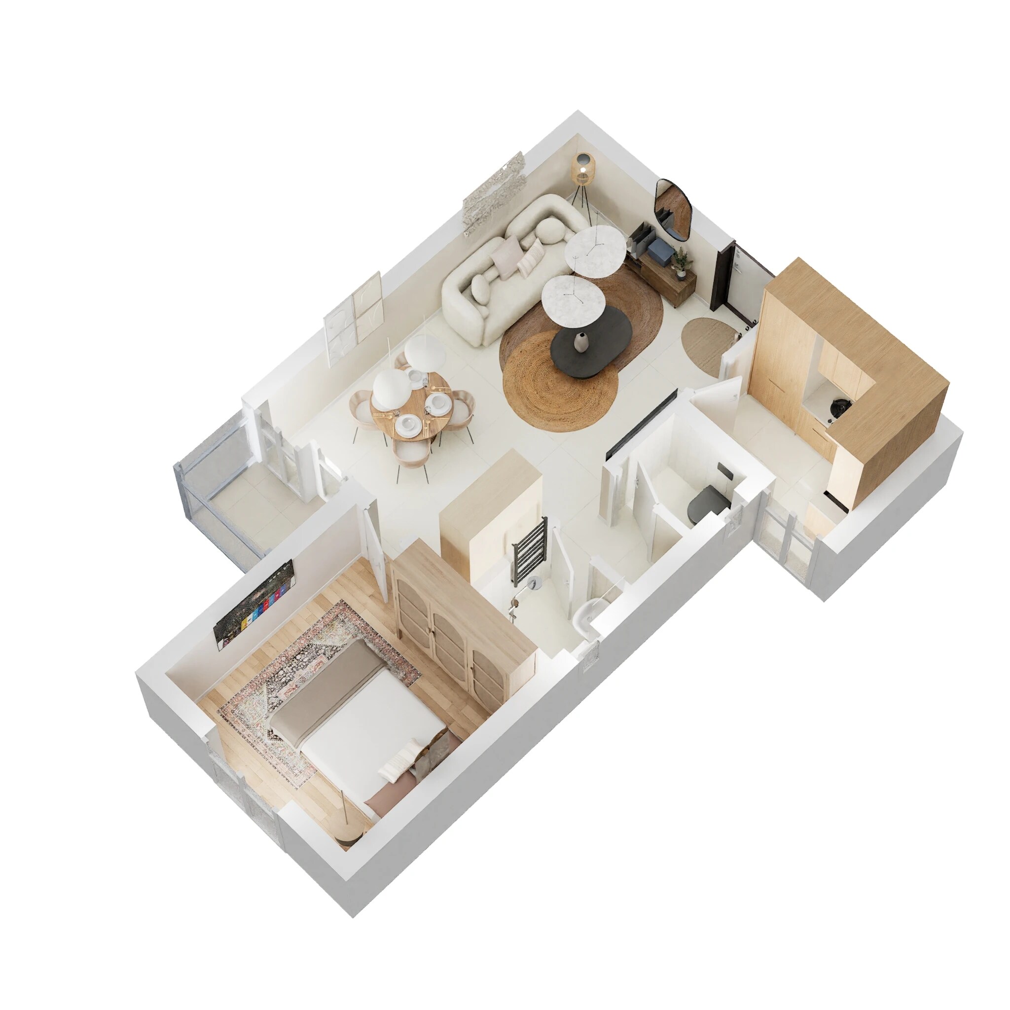 1 BHK 502 Sq. Ft. Apartment