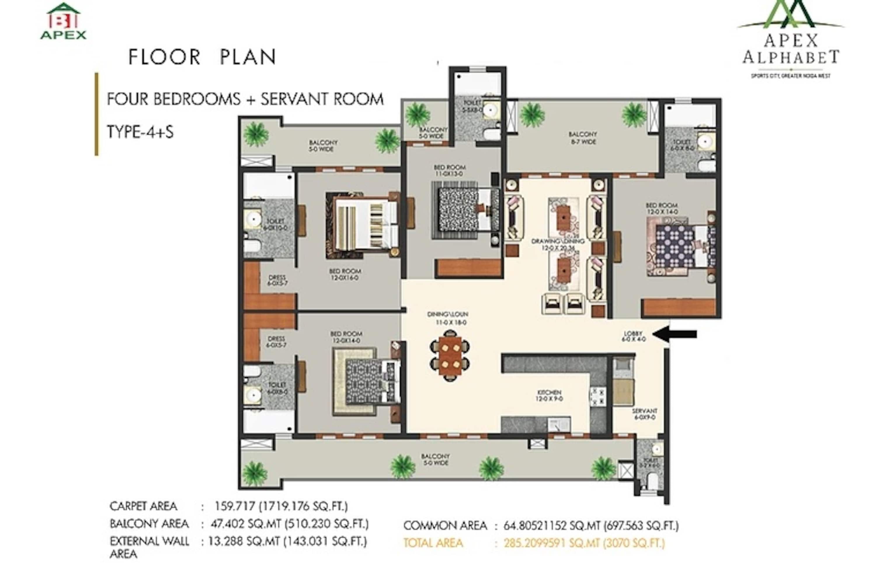 apex alphabet apartment 4 bhk 3070sqft 20200631140613