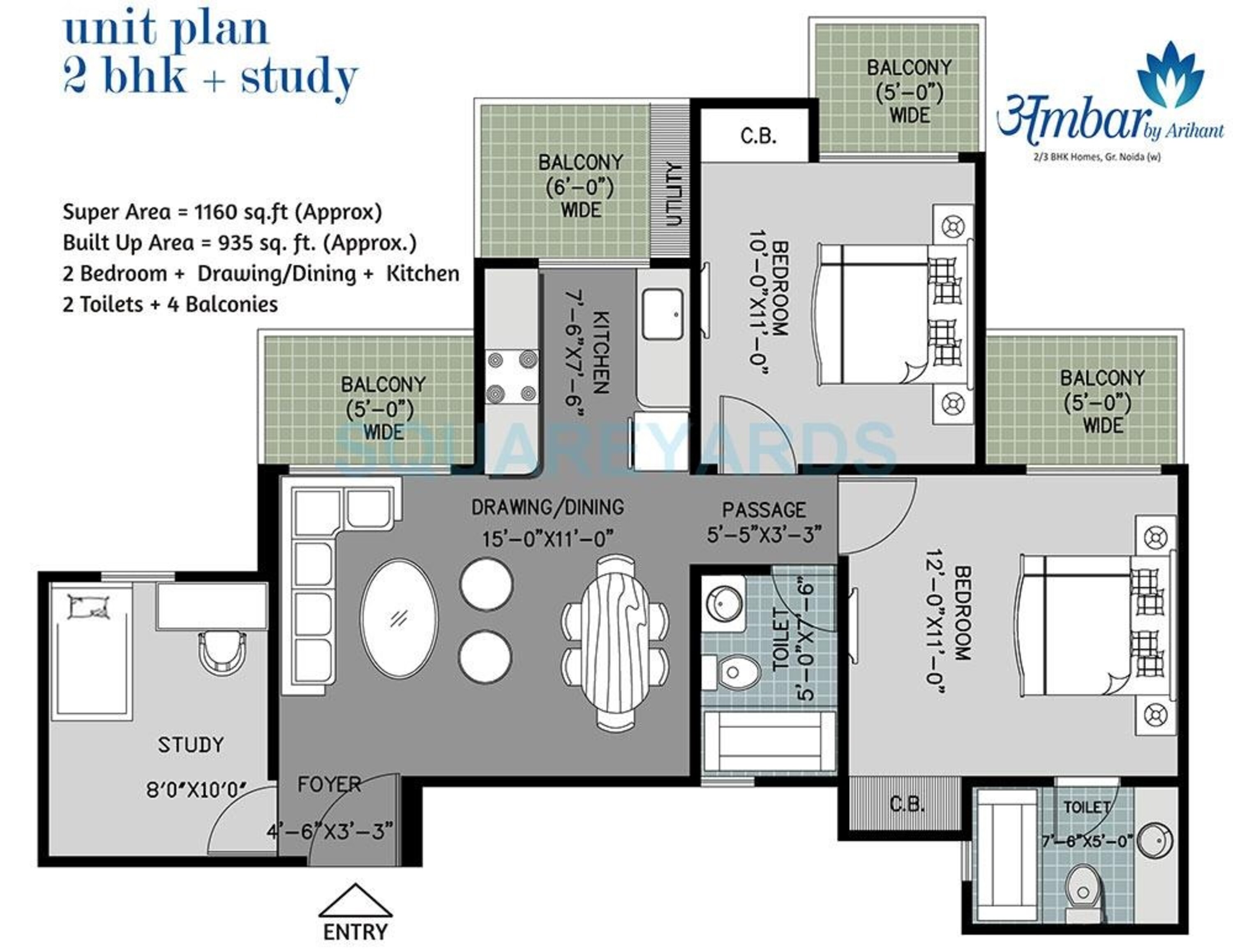 arihant ambar apartment 2bhk st 1160sqft 41