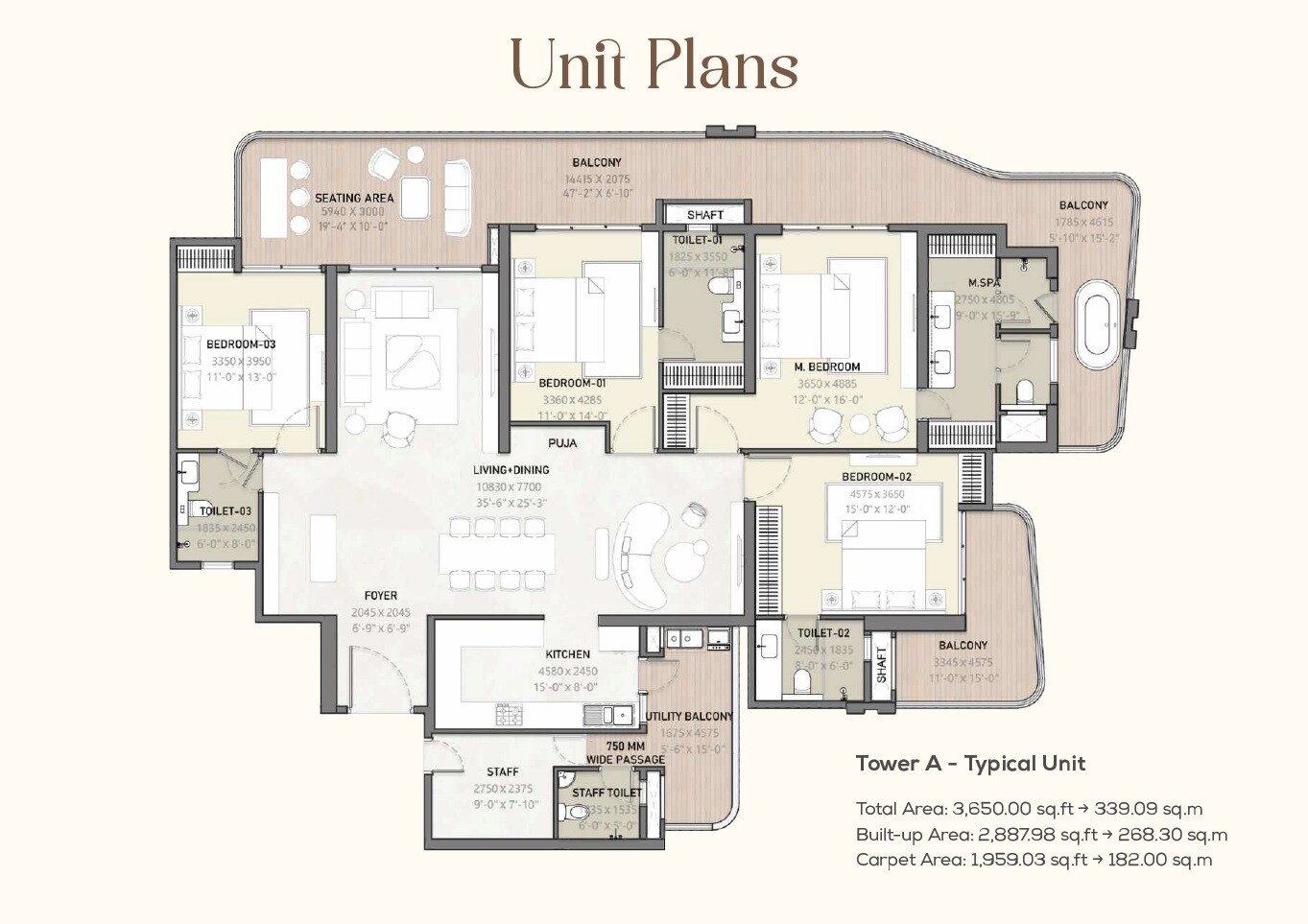 4 BHK 3650 Sq. Ft. Apartment