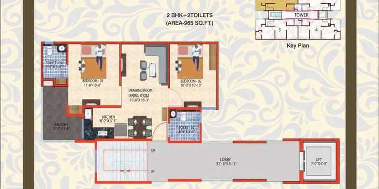 ashoka ncr green extention apartment 2 bhk 965sqft 20215126155124