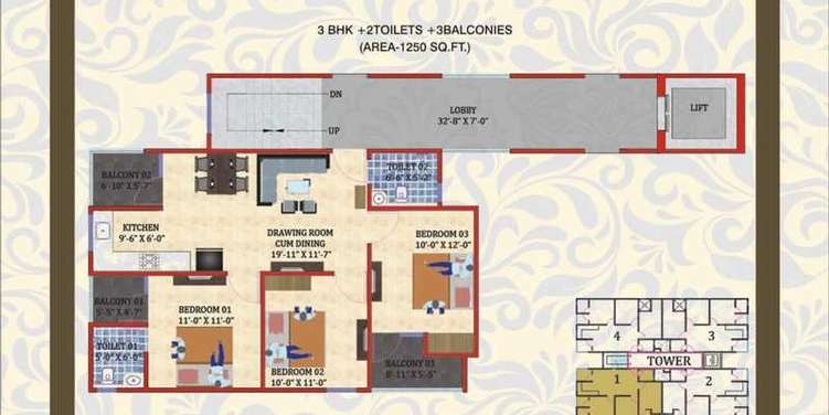 ashoka ncr green extention apartment 3 bhk 1250sqft 20215126155108