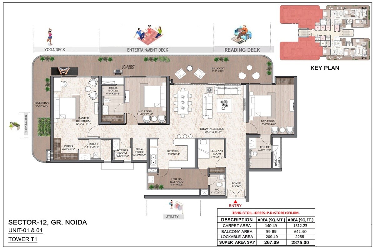 3 BHK 2875 Sq. Ft. Apartment