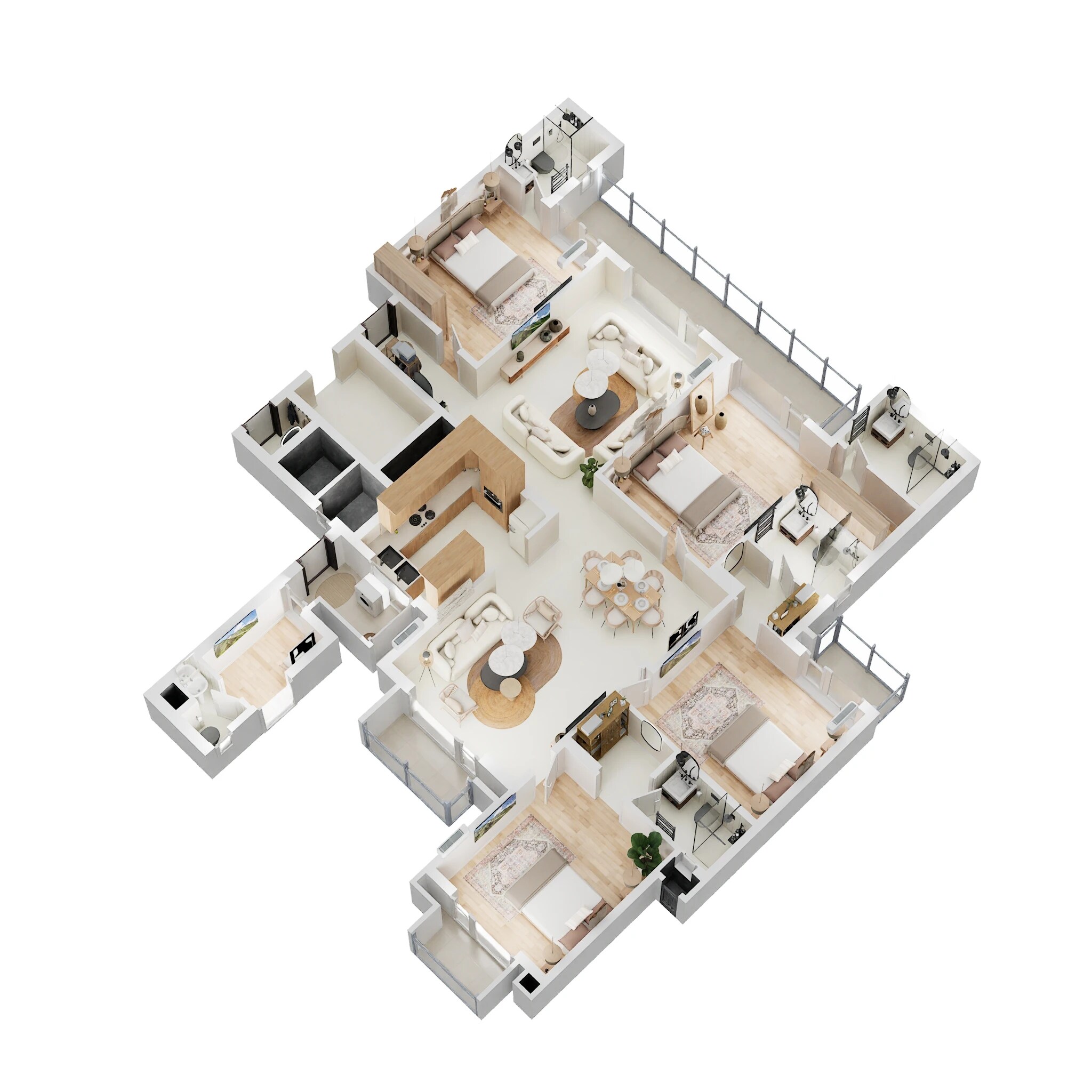 Floor plan of 4 BHK 2550 Sq. Ft. Apartment in ATS Destinaire, Greater Noida