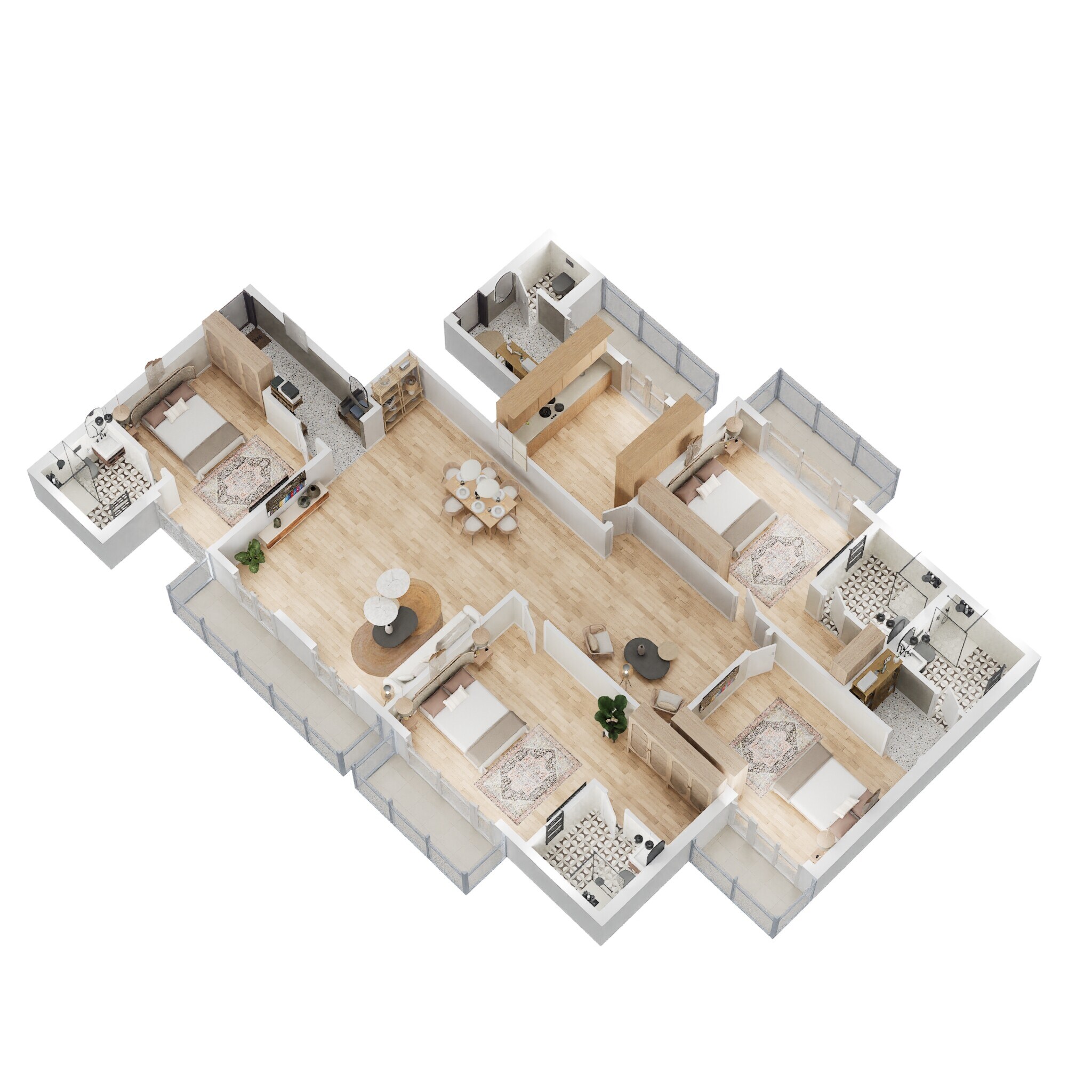 Floor plan of 4 BHK 2800 Sq. Ft. Apartment in ATS Dolce Phase 2, Greater Noida
