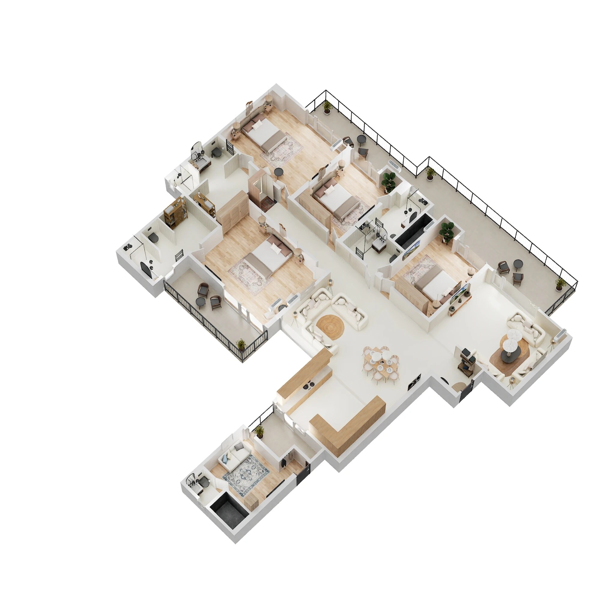 Floor plan of 4 BHK 4215 Sq. Ft. Apartment in Aurum Alumni Bliss, Greater Noida
