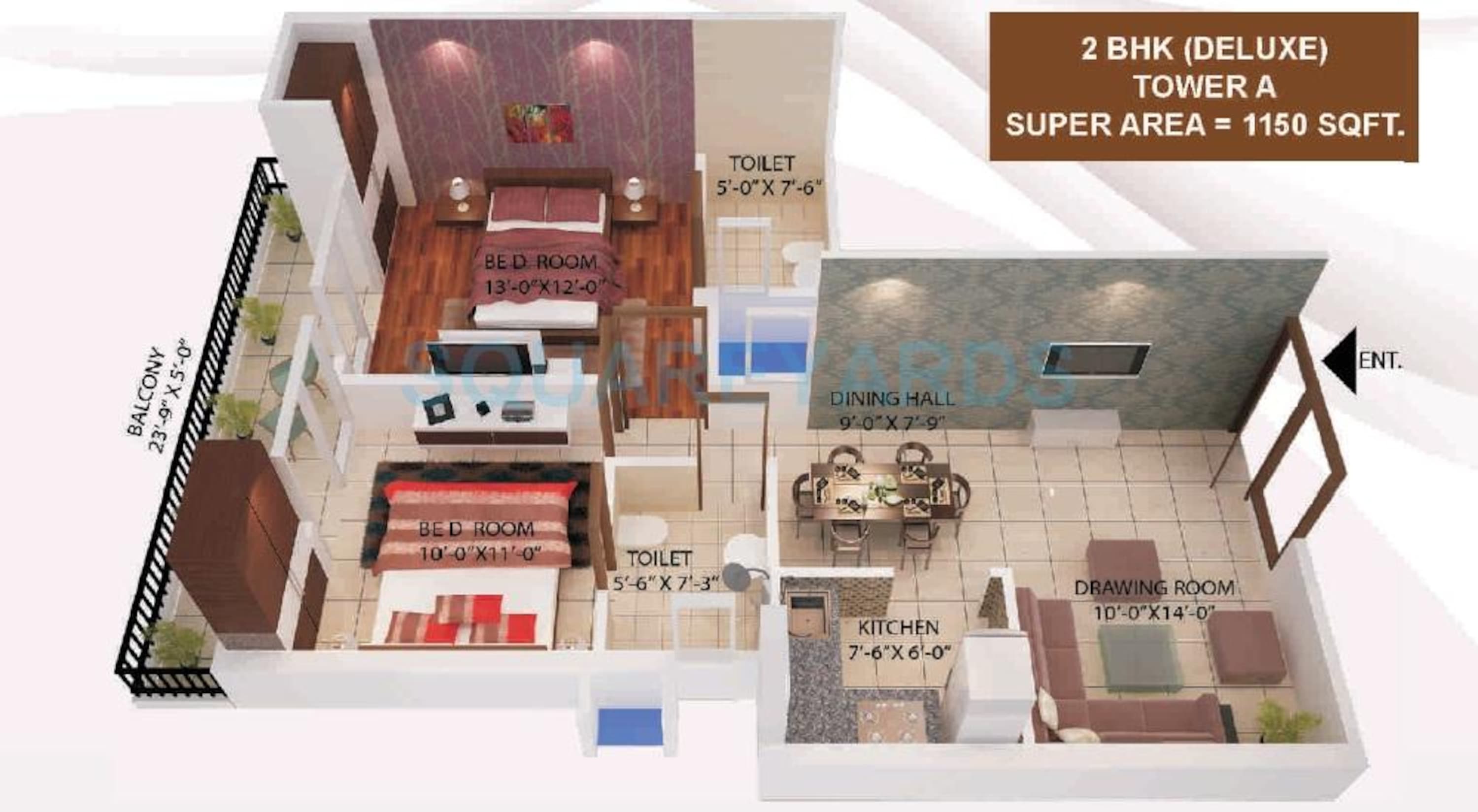 avj heights apartment 2bhk 1150sqft 1