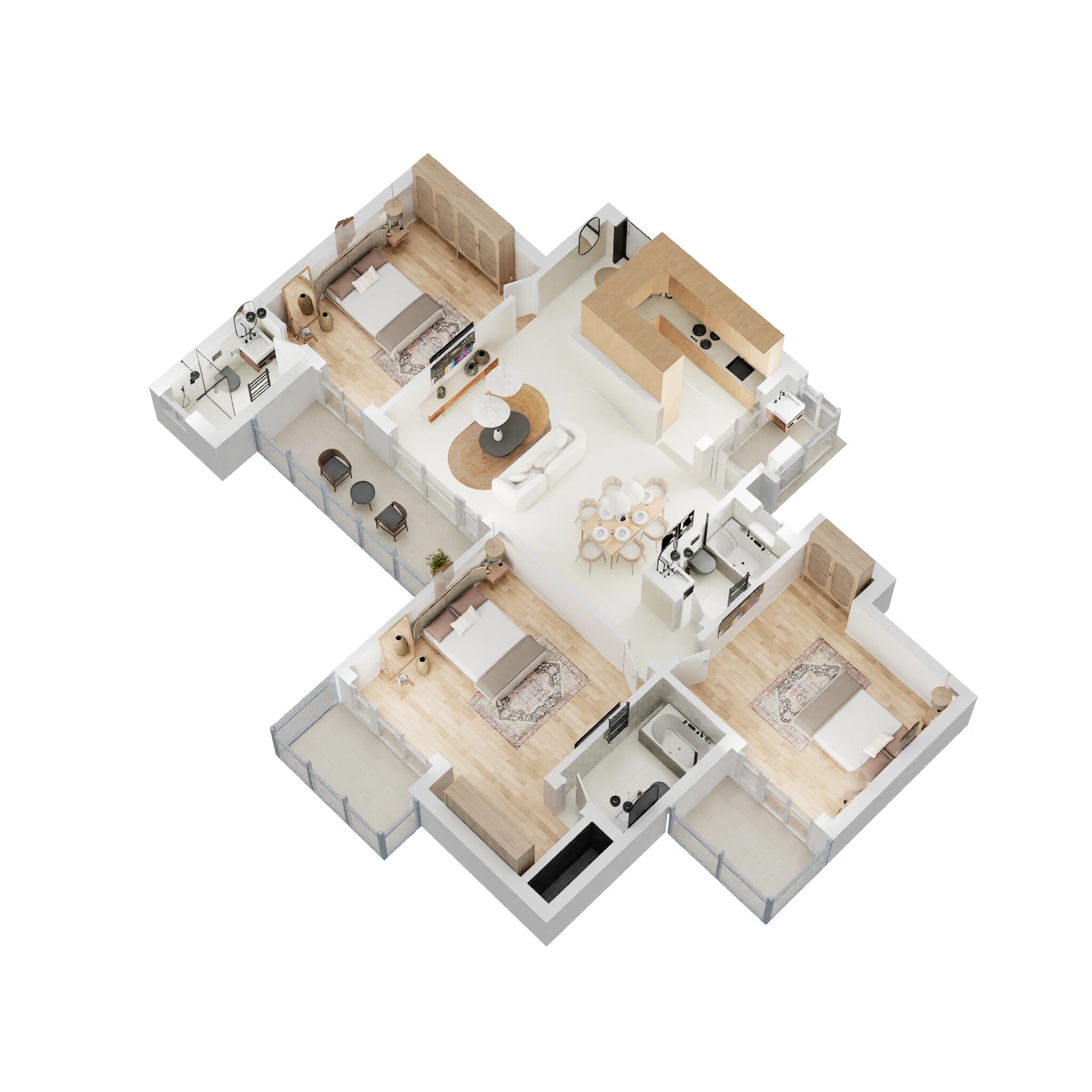 Floor plan of 3 BHK 1795 Sq. Ft. Apartment in Capital Athena, Greater Noida